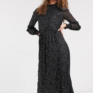 Oasis star foil mesh midi dress